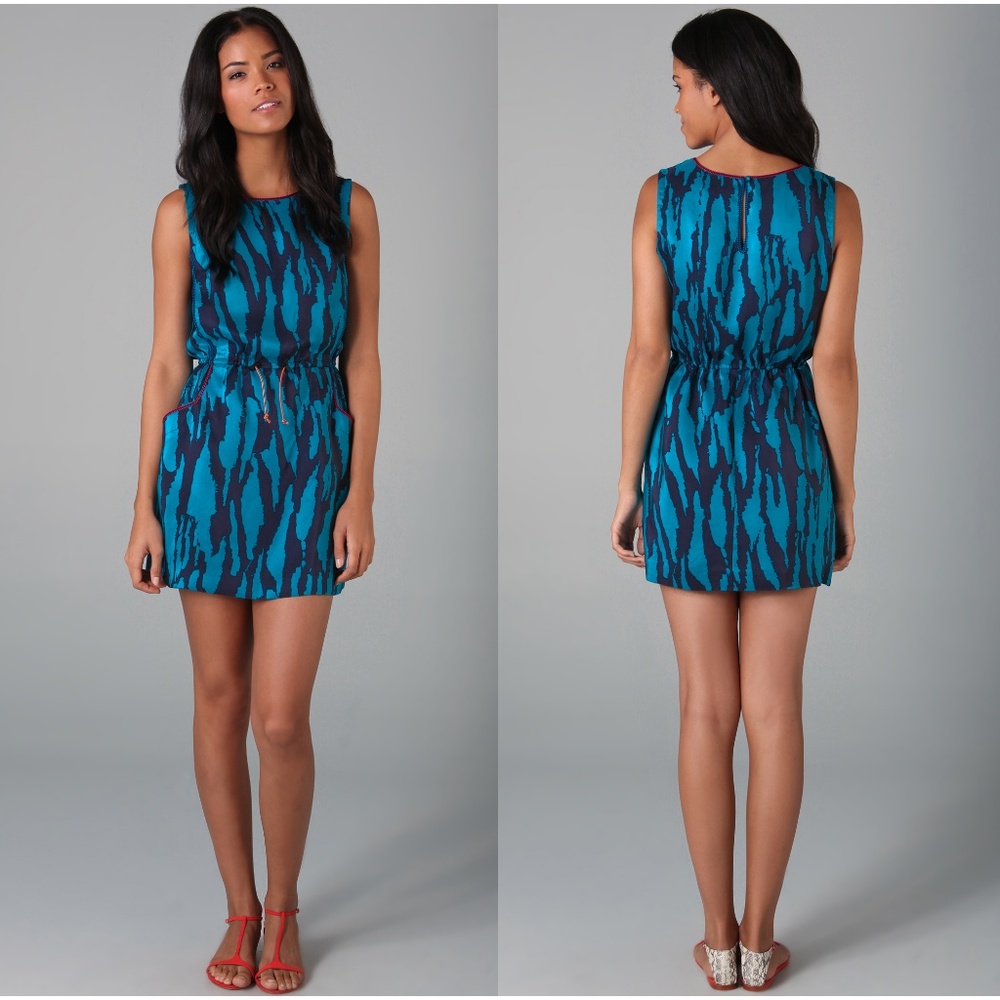 Gryphon Silk Summer Tiger Print Dress Small MSRP $320